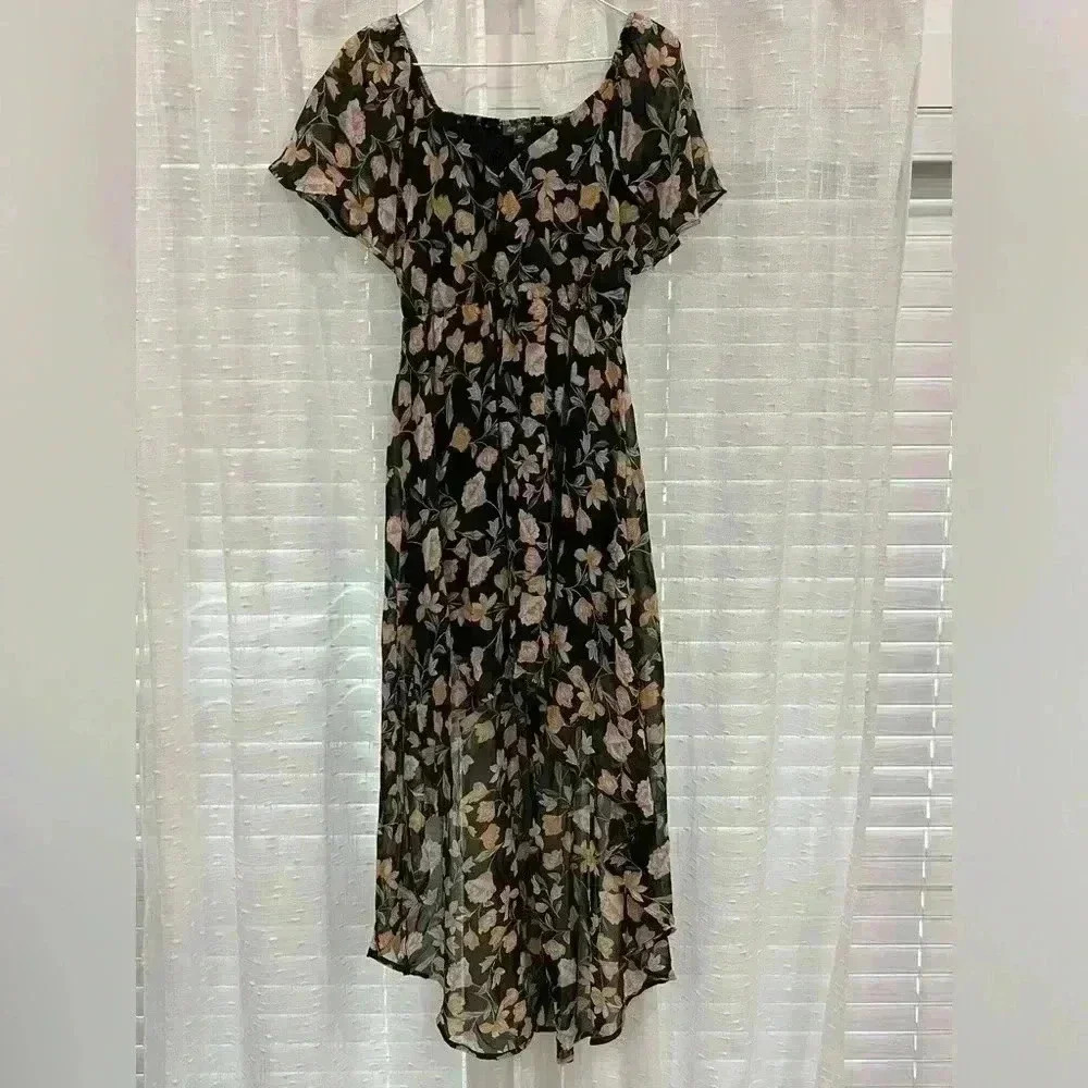 Lilly Rose Women's Multicolor Hi n Low Fit & Flare
Dress Stretch Size XSmall - Picture 1 of 3